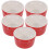 5 Pezzi Ciotola In Ceramica Con Manico In Vimini Rosso 6