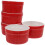 5 Pezzi Ciotola In Ceramica Con Manico In Vimini Rosso 8