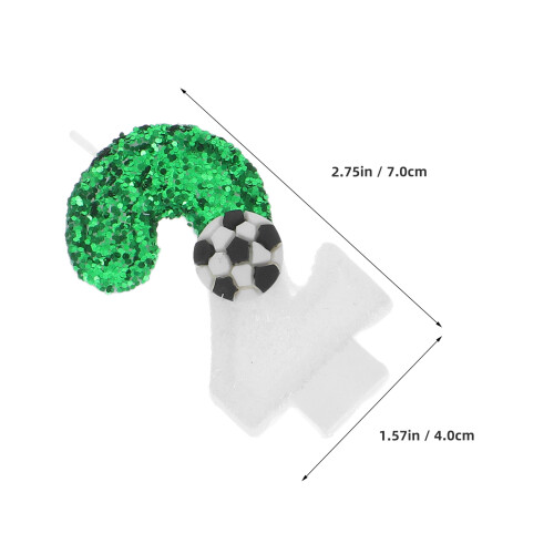 candele numerate a forma di pallone 2026 con glitter per torta 2