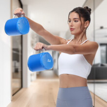 (4lb blue cannon type water-filled dumbbell (one pa) Anti-Slip Water Dumbbells for Women & Teens