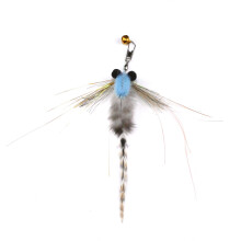 (Bristle Flying Bug Color Random) 10PCS Realistic Insect Feather Cat Toy Heads