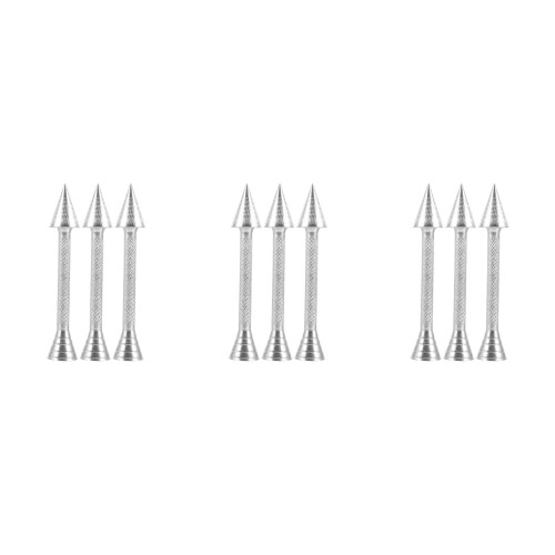 9Pcs Cake Decoration Tools Silver Flower Nail Icing Rose Baking Sticks 2