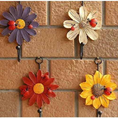 (set 2)Plant Wall Hooks Wall Mounted, Art Flower Iron Hook, Home Decoration 1