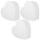 3Pcs White Foam Heart Cake Dummies Lightweight Bakery Decor Props 1