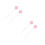 4Pcs Durable Stainless Steel Cake Tester Red Silicone Grip Baking Tool 10