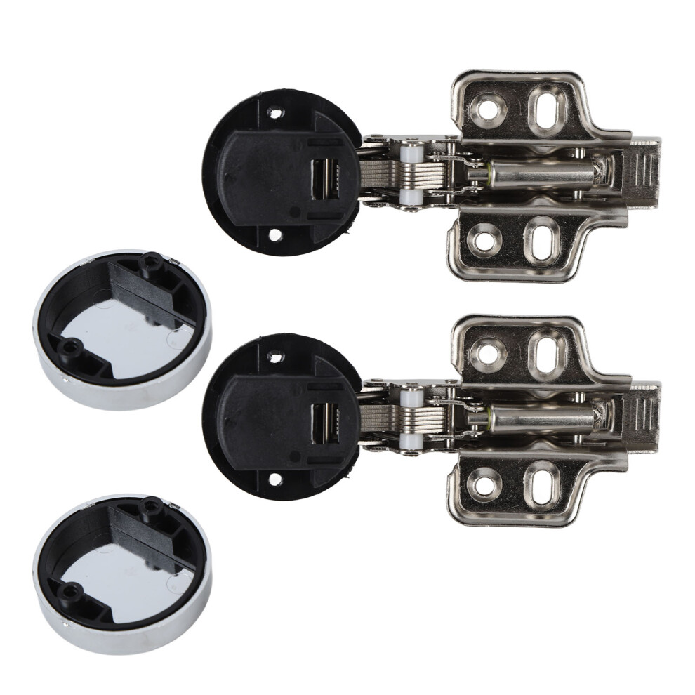 Stainless Steel 201 Glass Door Hinge 35 Buffer Full Overlay For Cabinets 18Mm 7901388153841