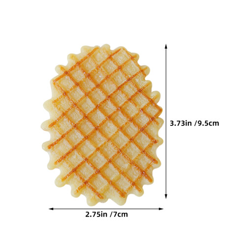 6 pezzi finto waffle realistico per cucina e vetrina pasticceria 1