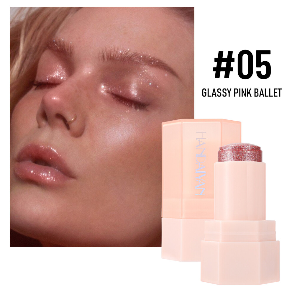 (9g, 05) Highlight 6-color fine shimmer jelly highlight stick to brighten the body and highlight the light