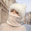 (Creamy White) Winter Plush Hat with Neck Warmer - Warm Gift 1