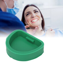 Green Slotted Silicone Dental Model Base 2.6x1.8in for Clinic