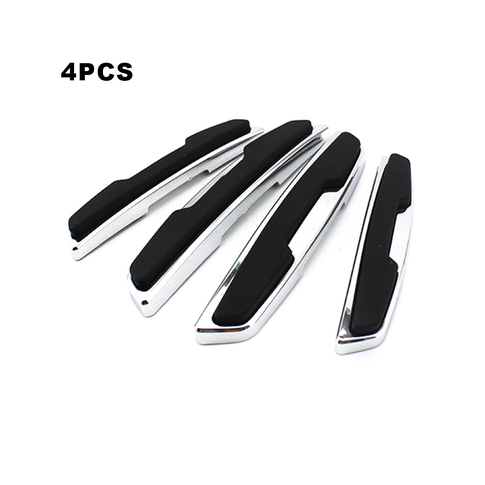 (Black) 4Pcs Car Door Edge Guards Scratch Protector Black 6424024582429