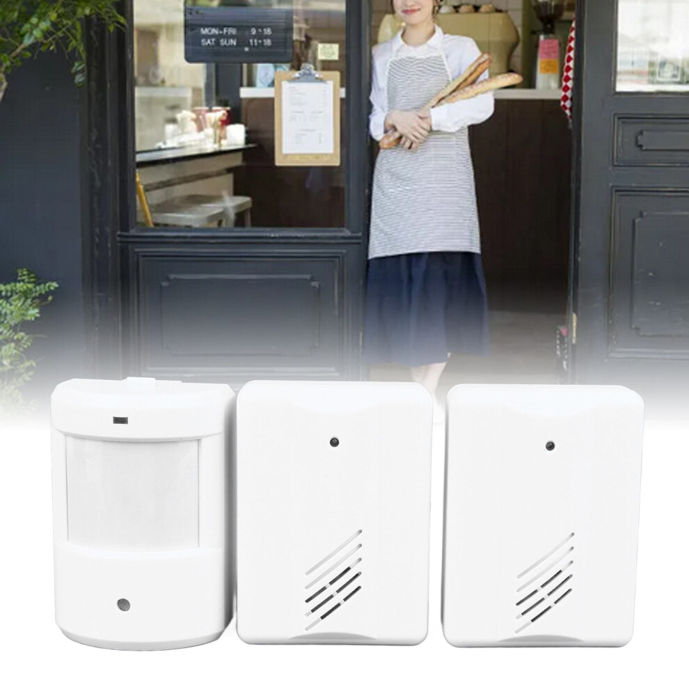 Infrared Sensor Wireless Doorbell Alarm For Business Shop 100M Range 5011388154235