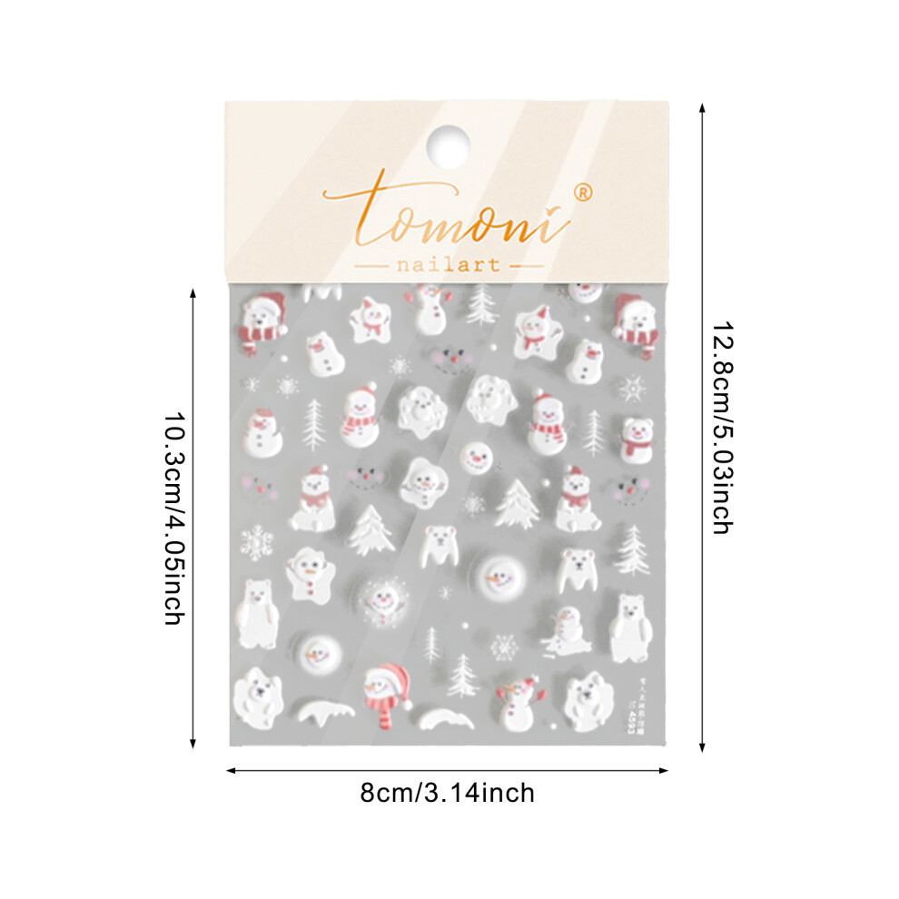 Dachuang Beauty (2) Snowman Nail Stickers For Party