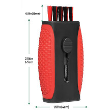 (red) 2-in-1 Golf Club Brush w/ Soft Bristles