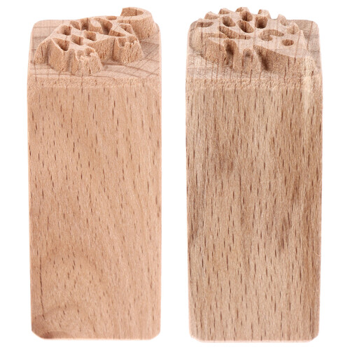 2Stk Holzstempel Mit Einzigartigem Muster Für Kinder 1