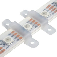 LED Strip Light Clips 100pcs, Compatible with 5050 5630 LED Strips, 10mm Wide Mounting Clip Set for Low-Profile Fixing