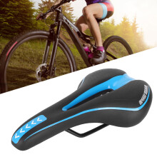 Sella ergonomica universale nera e blu per biciclette, sostituzione per bici da strada e pieghevoli