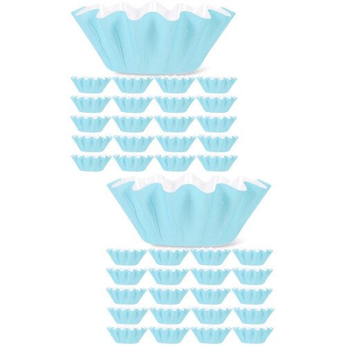 200Pcs Sky-Blue Baking Paper Cupcake Liners for Baking and Treats 1