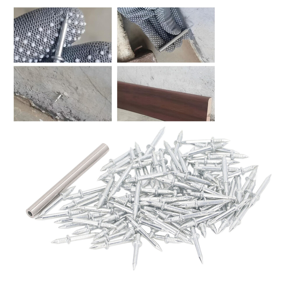 Double Headed Skirting Nails 101 Pcs Carbon Steel Galvanized Seamless Pack 6921388180334