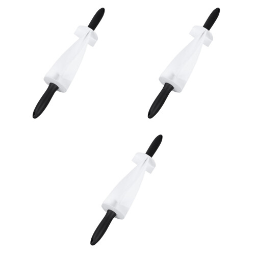 3Pcs White Croissant Maker Rollers Hanging Hole Dishwasher Safe 2