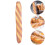 Modelo De Pão Francês Longo Artificial Para Exibição Tipo Baguete 5