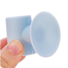 Fermaporta blu (confezione da 10), protezione murale in silicone, riduzione del rumore, ammortizzatore anticollisione con ventosa.
