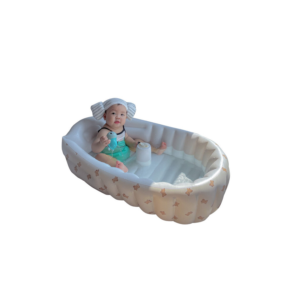 Inflatable Baby Bathtub, Portable Foldable, Non-Slip Cartoon Shape Bath Tub for Infants, Safe PVC Material for Bathing