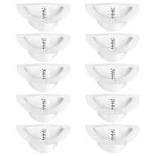 Recolector de orina y heces femenino con borde aleteado antifugas para inodoros estándar, vaso reutilizable, 1000 ml (32 oz), paquete de 10
