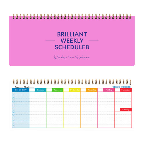 (Pink) Weekly Planner Notebook for Business & Study