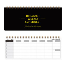 (Black) Weekly Planner Notebook for Business & Study