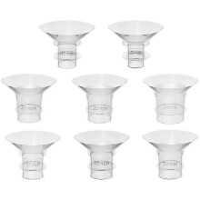 Silicone Breast Pump Flange Inserts 8-Piece Set, Multi-Size for Electric Wearable Pumps, Skin-Friendly Easy to Replace