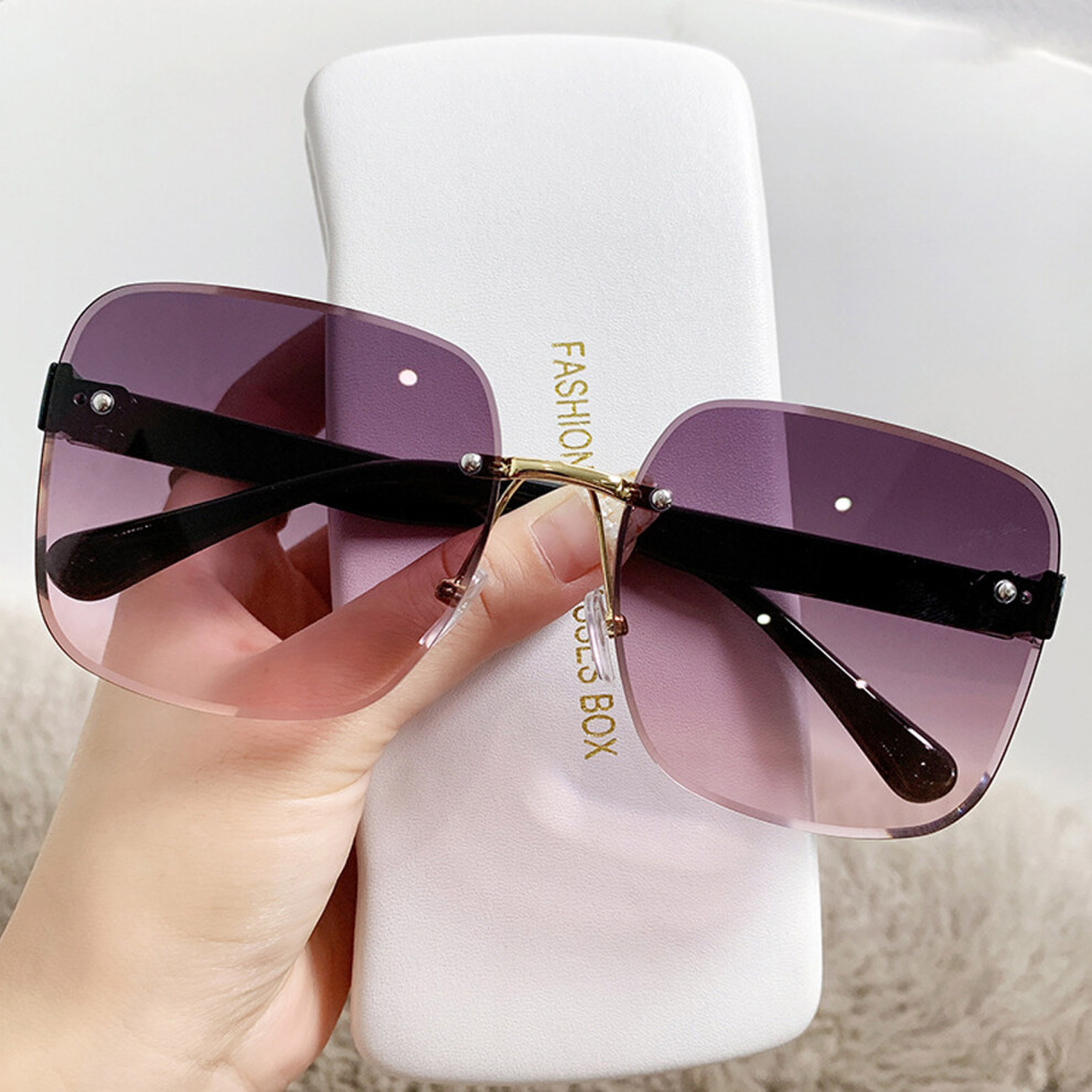 Dachuang Beauty Purple/Pink ( Pink) Sport Rimless Uv Sunglasses For Women
