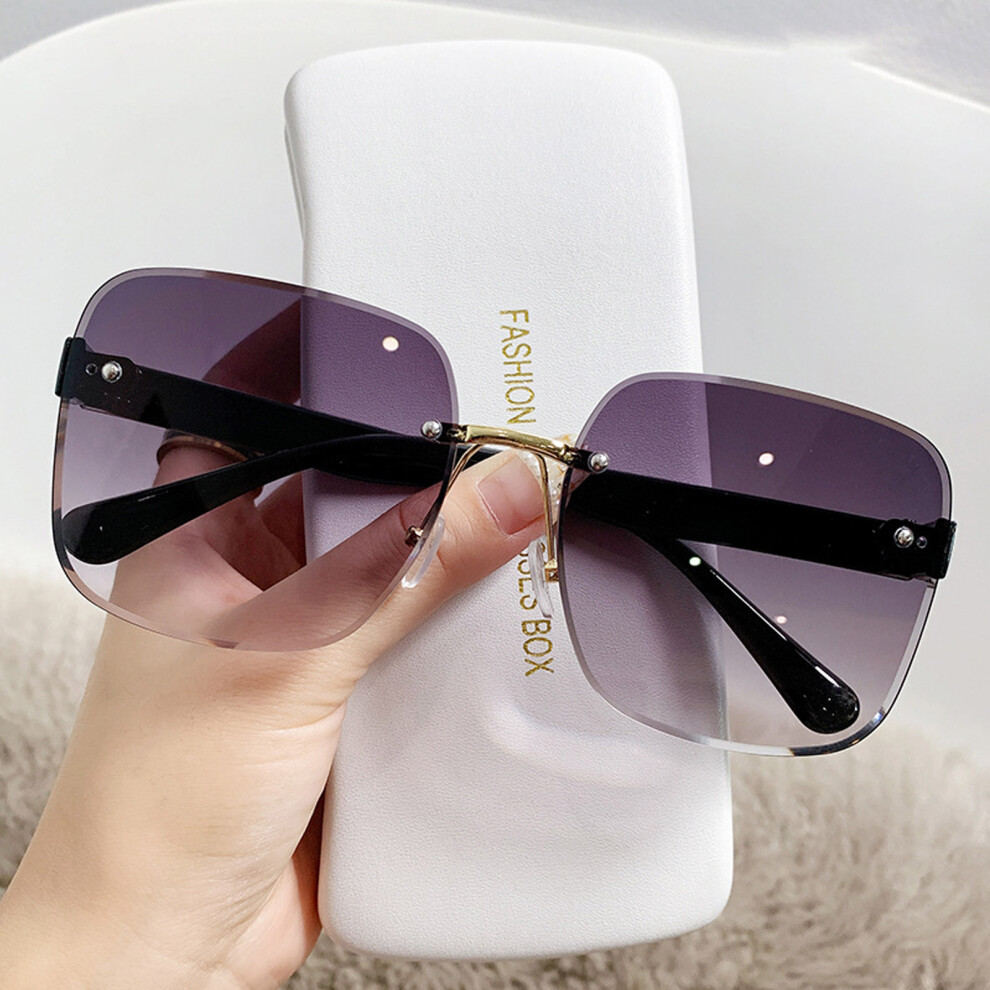 Dachuang Beauty Gray (Progressive ) Sport Rimless Uv Sunglasses For Women