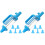 2Sets Cake Decorating Tools Blauw Voor Huiselijk Bakken En Versieren 2