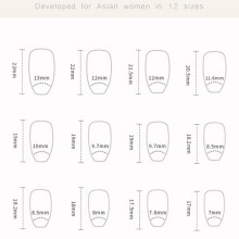 Pink Press-on Nails for Women, Gradient Yellow-Pink