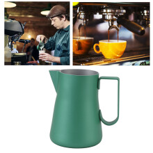 550ml Food Grade Stainless Steel Frothing Jug Pitcher Green for Coffee Steaming