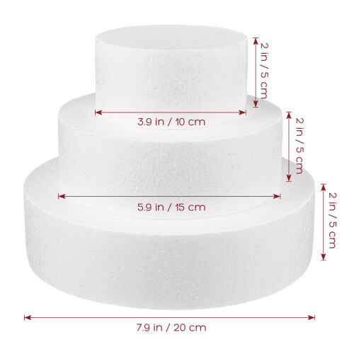 3 -kuchenformen runde dummies für hochzeitstorten 1