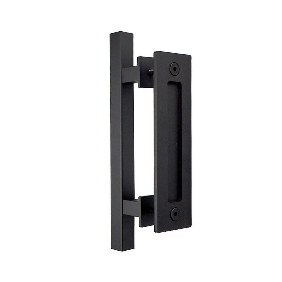 Barn Door Handle 30Cm Black Iron American Style Sliding Door Handle For Wooden Doors 6901508251861
