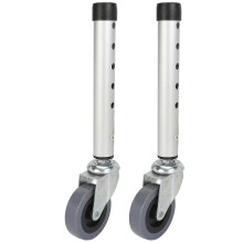 Walker Casters, Adjustable Height 360 Rotating Wheels for Most Walking Aids, Easy Installation Tool-Free