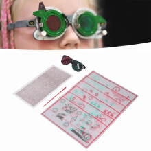 Tableau d'entraînement oculaire Vectogram fixe rouge et vert avec lunettes pour les troubles de la fusion et de la stéréoscopie