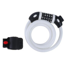 Fietsslot met 5-cijferige code, sleutelloos, 125 cm PVC-gecoate stalen kabel voor fietsen, motoren en scooters.