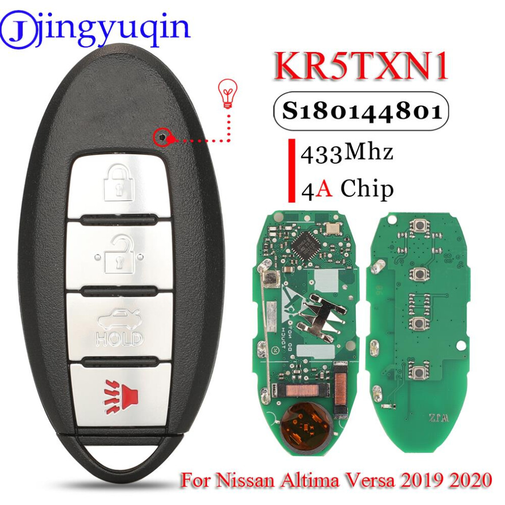 S180144801 Kr5txn1 Keyless Smart Car Remote Key For Nissan Altima Versa 2019 2020 433Mhz 4A Chip Fob 285E3-6Ca1a 6935161687118