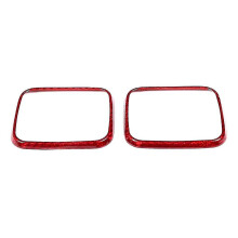 Car Dashboard Speaker Grille Cover Compatible with 2019-2022 G Models, Real Carbon Fibre, Red Colour, 2-Piece Set for Dash Trim