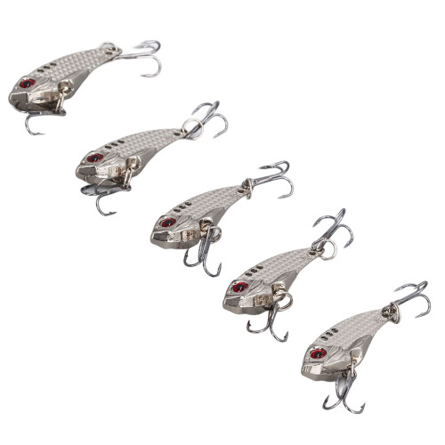 5 Stück Blade Baits Set 15 g Hochkohlenstoffstahl Silber 2
