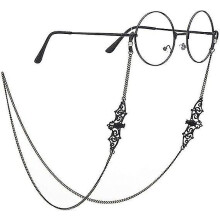 Verstelbare brillenketting van legering, unisex koord met siliconen ring, 65 cm lang voor optimale grip, verkrijgbaar in verschillende kleuren.