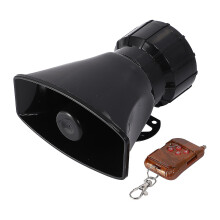 12V 100W 120-150dB autosirene met draadloze afstandsbediening, 7 geluidseffecten, zwart