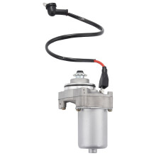 Elektrische starter compatibel met 50cc, 70cc, 90cc en 110cc quads en motorfietsen, zilverkleurig metalen onderdeel voor het herstarten van de motor.