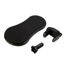 Computer Desk Armrest compatible with Office Chair - Rotatable Adjustable Leather Pad for Forearm Support