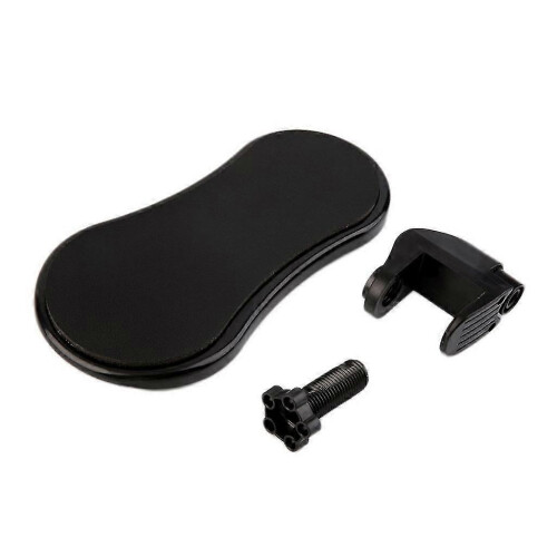 Computer Desk Armrest compatible with Office Chair - Rotatable Adjustable Leather Pad for Forearm Support