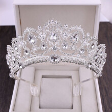 (White) Crystal Bridal Crown for Weddings & Parties